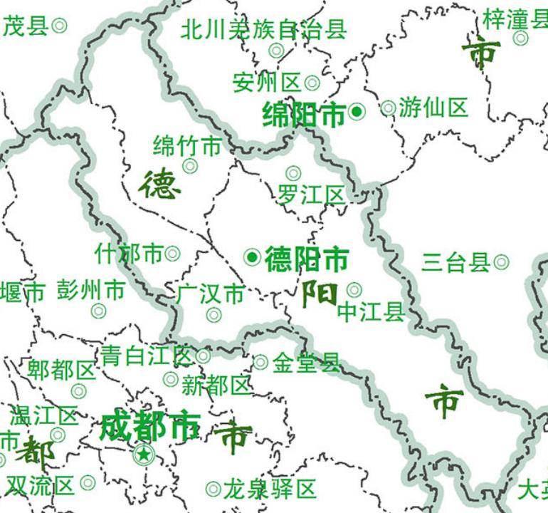 四川省人民政府關于同意德陽市調整旌陽區等5個縣（市、區）部
